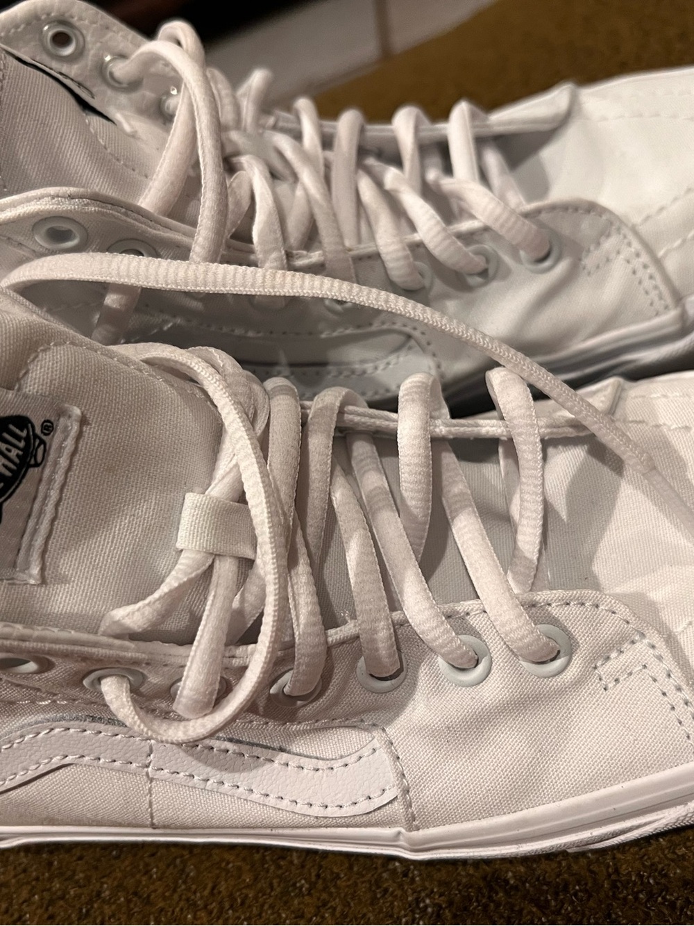 Vans White High-Top Canvas Sneakers